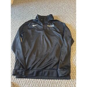 Nike St Joes Of Maine 1/4 Zip Pullover Dri Fit Men's Medium Long Sleeve Black